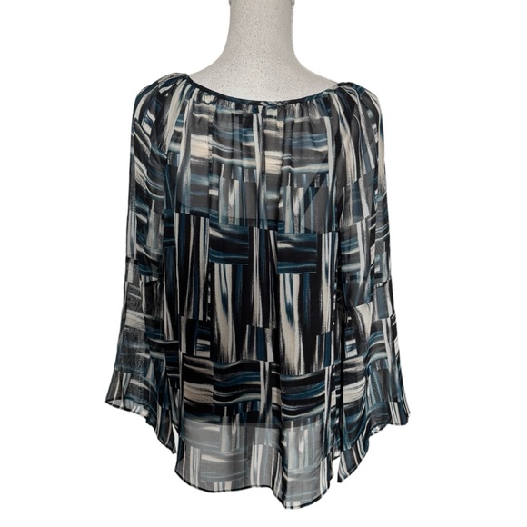 ❤️PERFECT for FALL!!  PRETTY PRINT TOP w/ATTACHED CAMI     LARGE - Picture 6 of 9